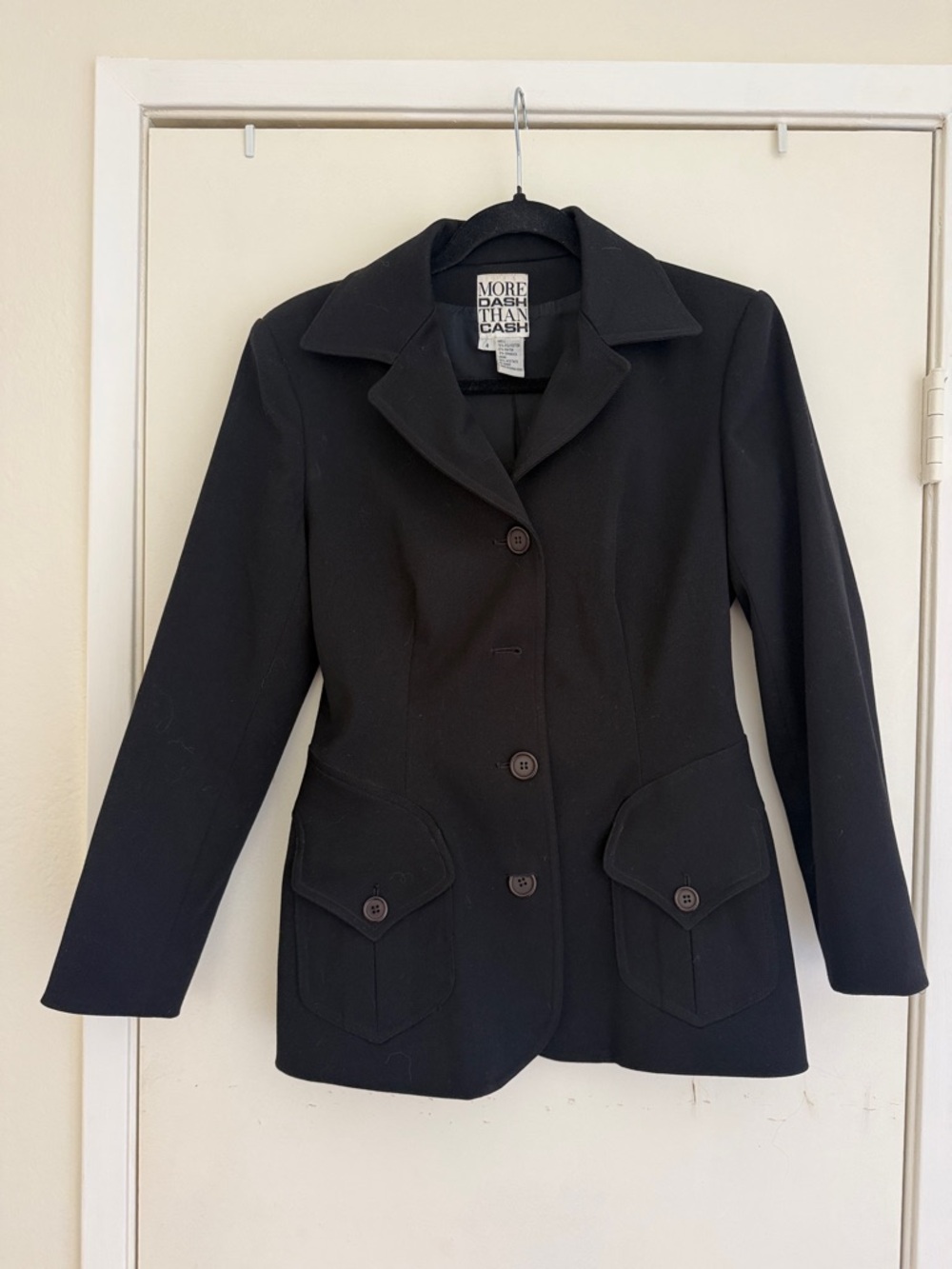 More dash than cash Women's Black Tailored Blazer size 4